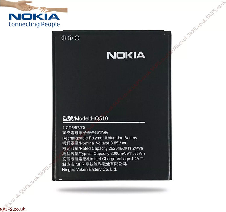 Genuine Nokia HQ510 Battery for NOKIA 2.2 TA-1179 TA-1183 TA-1188 TA-1191 3000mA
