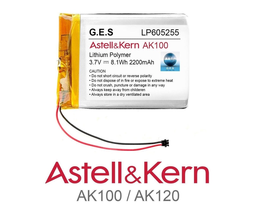 Astell & Kern AK100/AK120 Portable Audio Player Battery - 3.7V 2200mAh