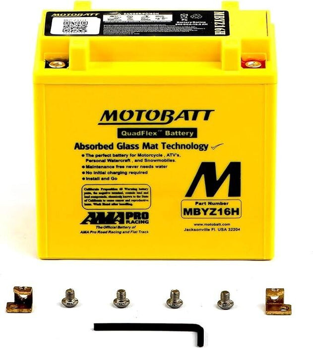 Motobatt AGM battery MBYZ16H BMW F650GS Twin F700 F800