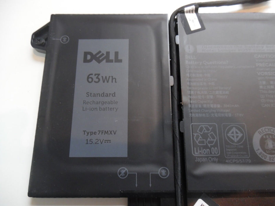 GENUINE DELL LATITUDE 7420 BATTERY 4-CELL 63WH 15.2V 7FMXV 4M1JN 1PP63