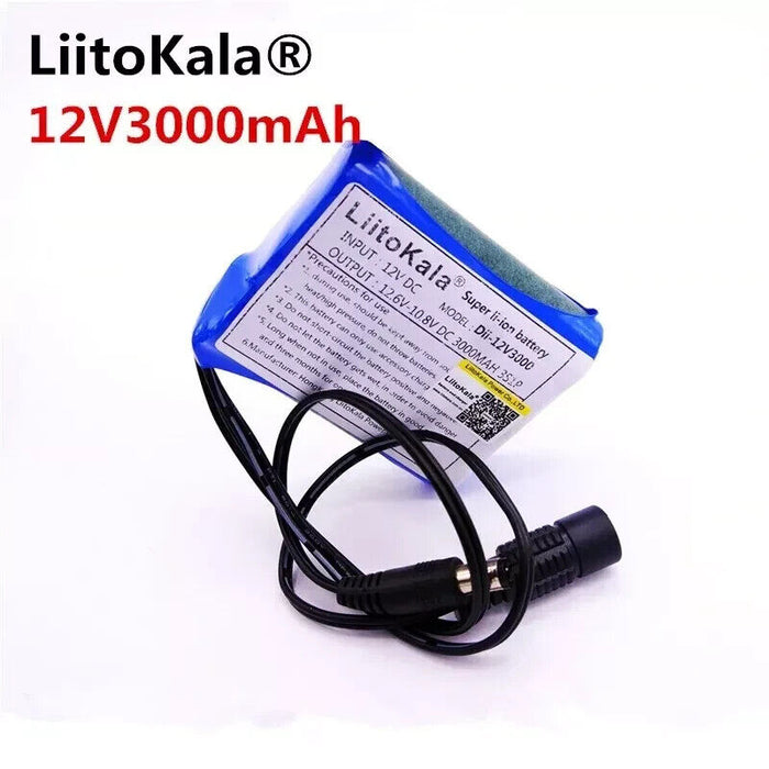 Liitokala 3S1P 12V 3000mAh Rechargeable Li-ion Battery Pack