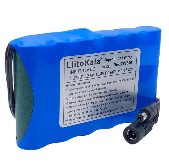 Liitokala 12V Battery Pack 6800mAh lithium Rechargeable batteries 12.6V PCB Prot