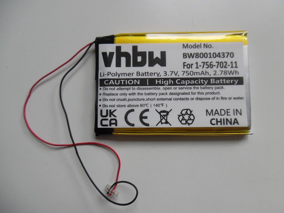 vhbw Battery Replacement for Sony 1-756-702-11, 1-756-702-12, 8315A32402, 8917A4