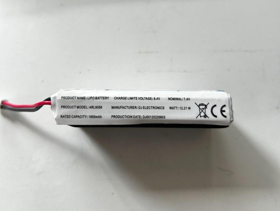 DJ Electronics Lipo Battery 7.4v 1650mAh ARL9056 JST 10 Connector
