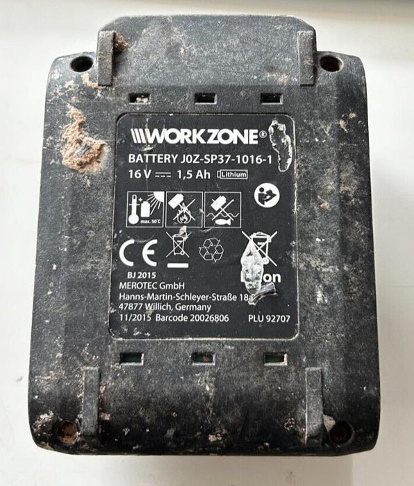 Work Zone Drill Battery J0Z-SP37-10106-1 Used 16v 1.5Ah