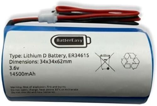 Visonic Powermax Battery for MCS-710, MCS-720, MCS-730, 3.6v Siren Alarm Replace