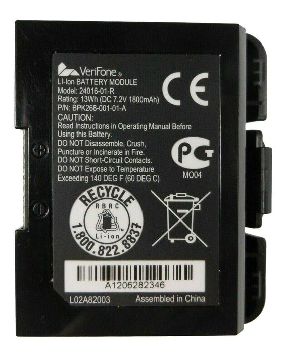 Genuine VeriFone Li-Ion Battery for VX670 Wireless Terminal 24016-01-R 1800mAH