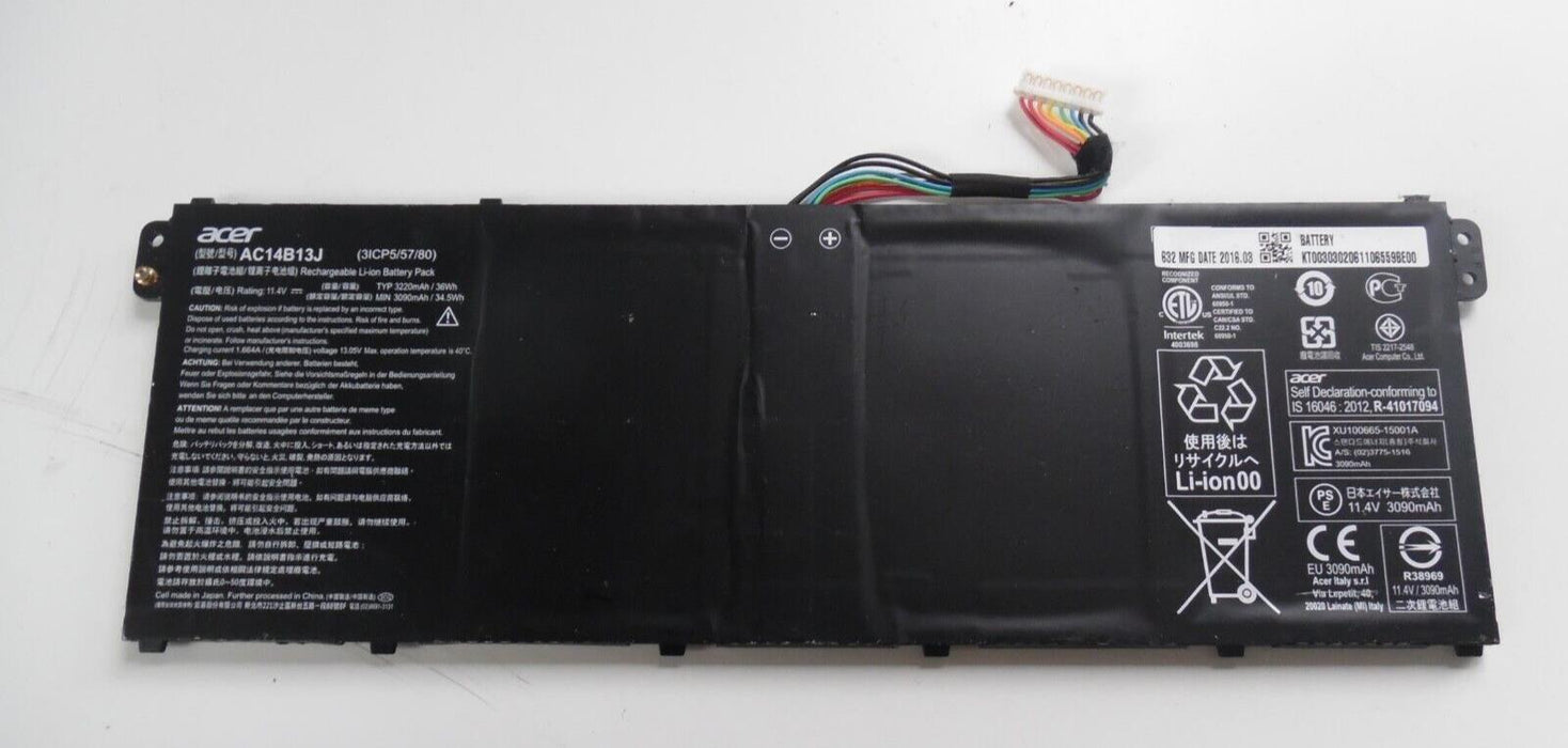 GENUINE ACER BATTERY AC14B13J AC14B13K AC14B18J AC14B18K 3115mAh 95% Health