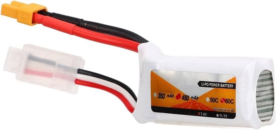 Zop Power 450mAh Lipo Battery 60C Discharge Rate 7.4V 2S XT30 Plug Power for RC