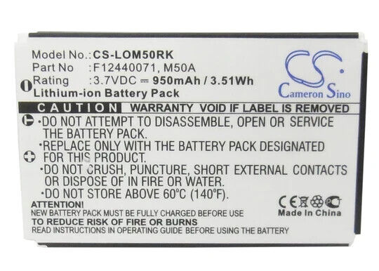 Li-ion Battery for Logitech diNovo Edge DiNovo Mini Y-RAY81 3.7V 950mAh