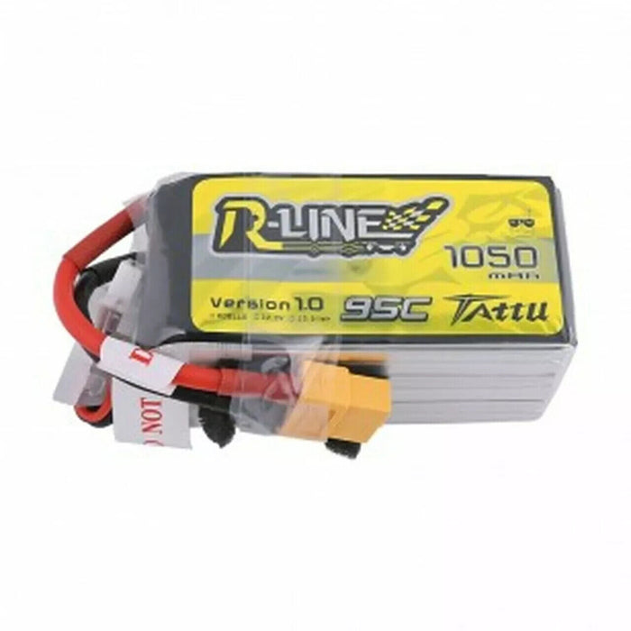 Tattu R-Line 1050mAh 95C 6S RC Remote Control Lipo Battery Pack With XT60 Plugs