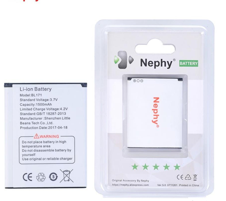 New Original Nephy 1500mah BL171 Battery For Lenovo A319 A60 A500 A65 A390 A368