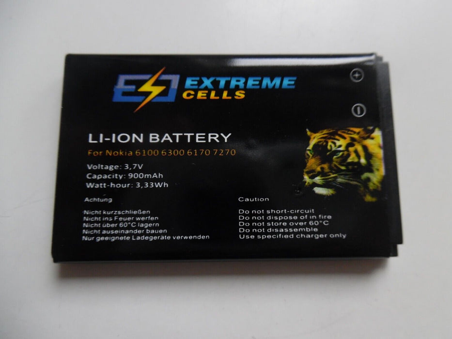 for nokia 6100 battery extreme cells 900mah Battery