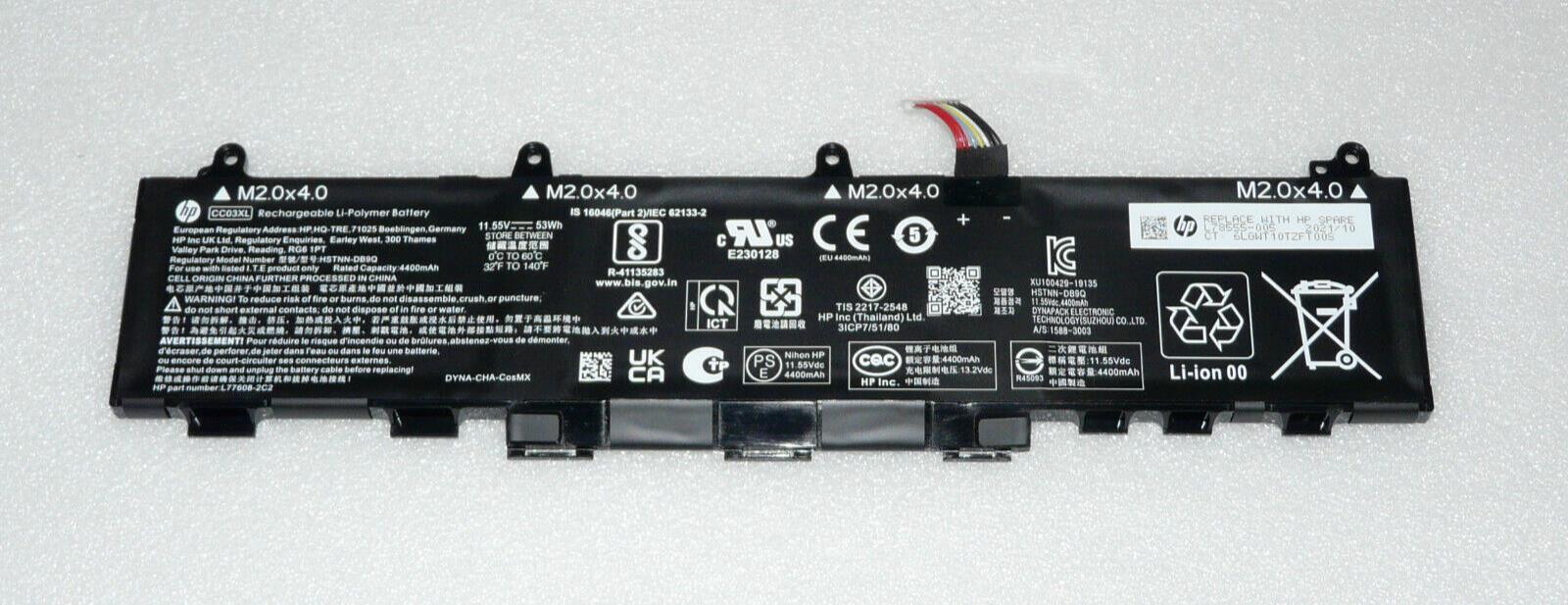 New Genuine HP EliteBook 840 G7/G8  845 G7/G8 53Wh Battery CC03XL L78555-005