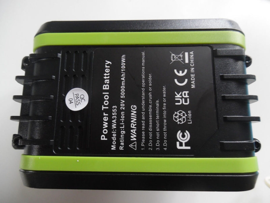 For Worx 5.Ah Battery 20V Li-Ion  WA3553
