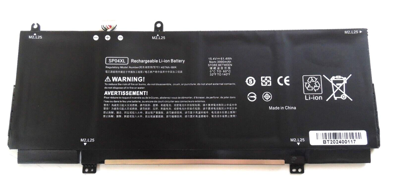 Battery 3990mAh Li-Po for HP SP04XL,SP04061XL,TPN-Q203,TPN-Q204
