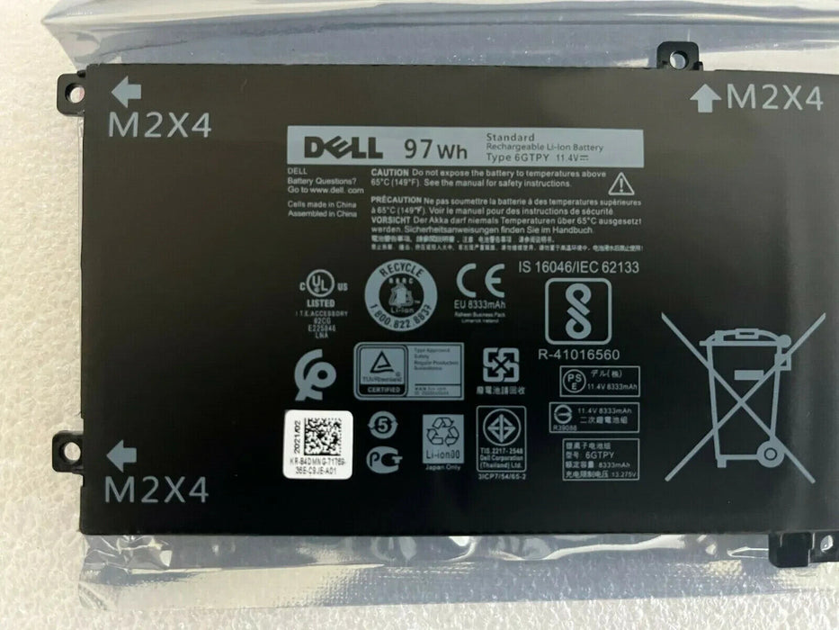 NEW GENUINE DELL XPS 15 9560 PRECISION 15 5520 97Wh BATTERY 6GTPY GPM03 0GPM03