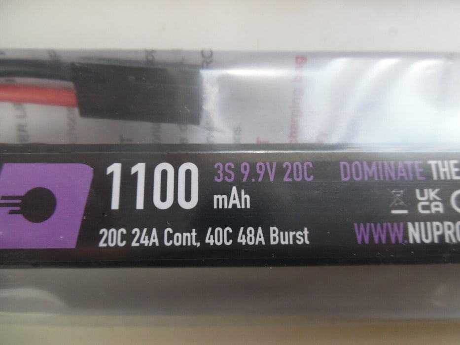 Airsoft Battery Nuprol NP POWER 1100MAH LIPO 9.9V 20C STICK