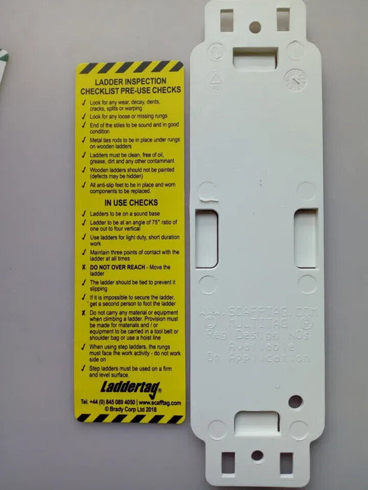 Scafftag Laddertag Ladder Inspection Check Record Tag Insert Labels /Holders
