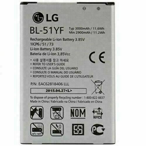 New LG BL-51YF Replacement Battery 3000mAh 11.6Wh For LG G4 H815 Dual LTE H819