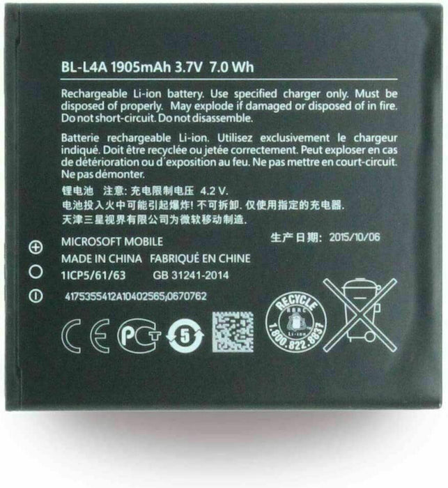 NEW GENUINE NOKIA / MICROSOFT BL-L4A BATTERY FOR LUMIA 535 1905mAh