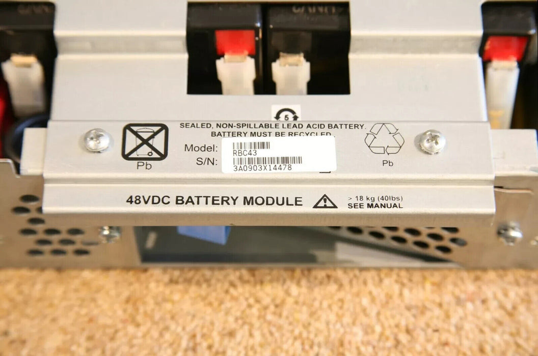 APC RBC43 - Replacement Battery Pack with New Batteries Fitted Used Metal Case