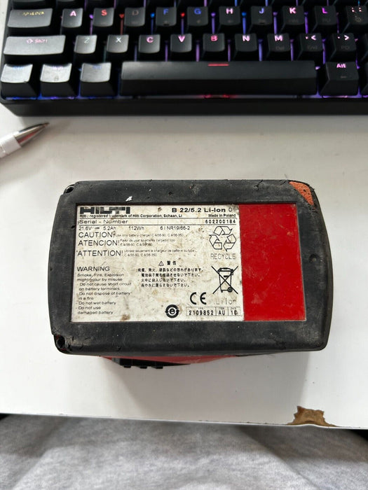 Genuine Hilti B22 5.2Ah Li-ion Battery 5.2Ah 22V