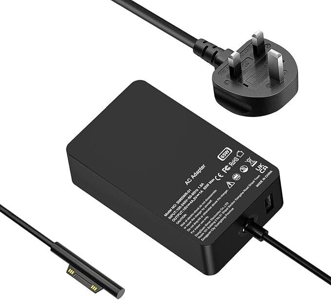 65W Surface Pro Charger Adapter Charger for Microsoft Surface Pro 3/4/5/6/7/9/X,