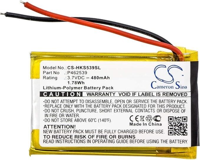 CS-HKS539SL Battery 480mAh compatible with [Harman/Kardon] SOHO replaces P462539