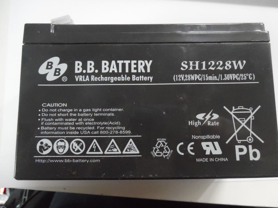 BB Battery VRLA Rechargeable battery 28WPC/15 Min