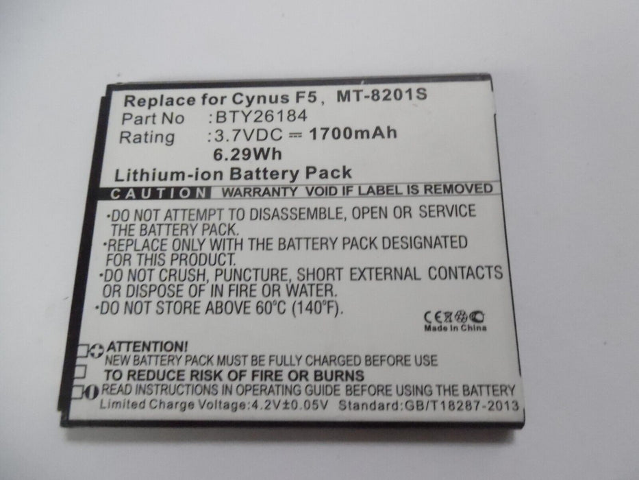 Battery for Mobistel Cynus F5, BTY26184, BTY26184Mobistel/STD, MT-8201S