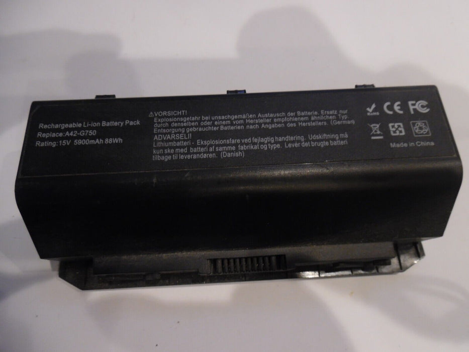 88Wh A42-G750 Laptop Battery For ASUS G750 G750J ROG G750JW 5900mAh