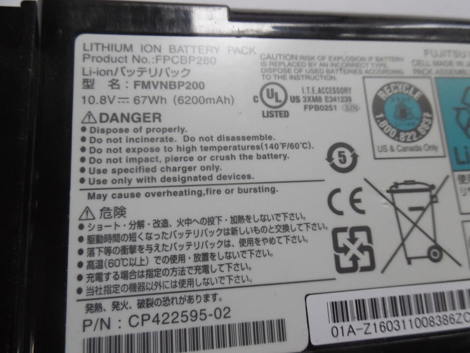 FPCBP215 Battery For Fujitsu LifeBook T730 T731 T900 T4310 T4410 T5010 FPCBP280