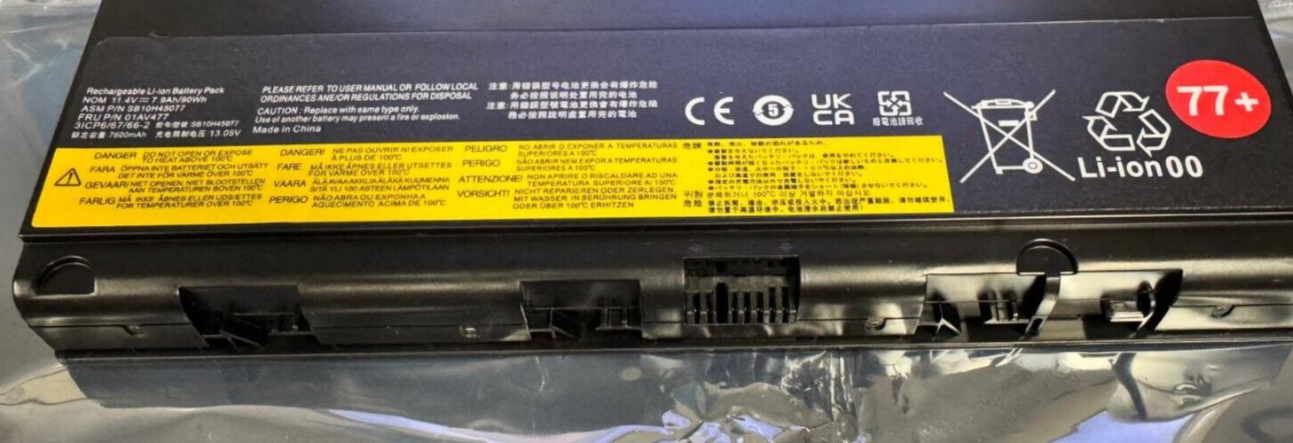 77+ Battery For Lenovo Thinkpad P50 P51 SB10H45078 SB10H45077 00NY493 00NY491