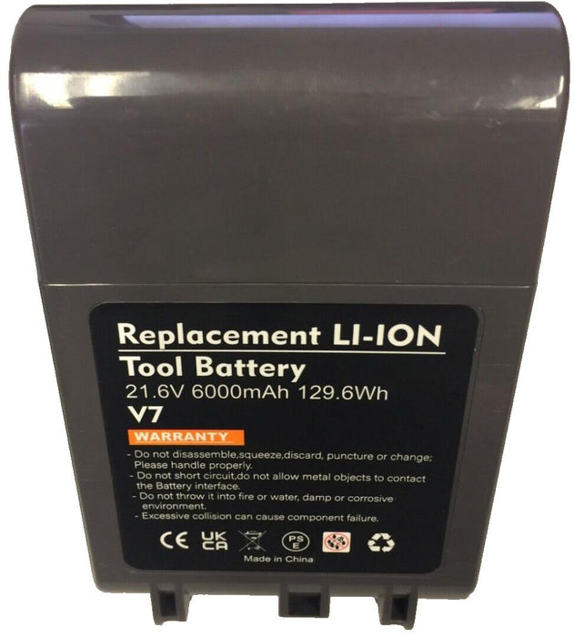 6000mAh V7 21.6v Battery For Dyson V7 Animal Motorhead SV11 Absolute 968670-02