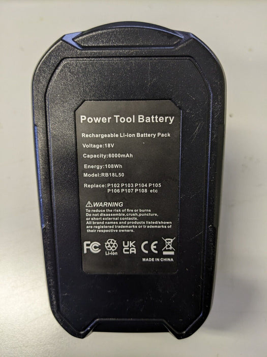 Replacement RB18L50 18V 5.0Ah Li-ion Battery for Ryobi