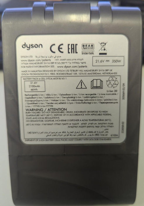 GENUINE DYSON BATTERY 6-CELL VTC4 6lCR18/65-1