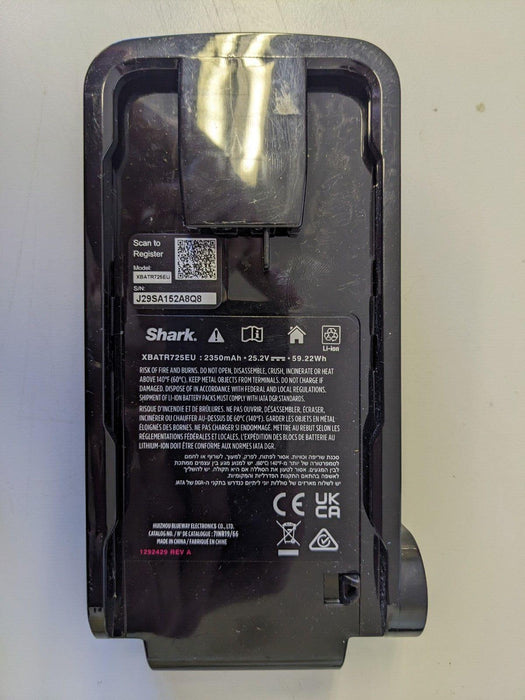 Genuine Shark XBATR725EU Battery For Cordless Vacuum Model IZ300 IZ320