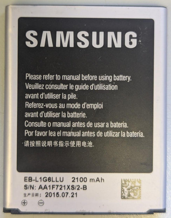 Used Samsung EB-L1G6LLU Battery For Galaxy S3 GT-i9300 3.8V 2100mAh