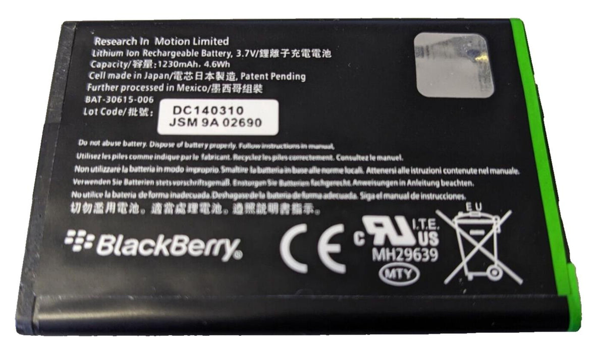 BlackBerry 1230 mAh J-M1 Battery for 9900/9930 USED
