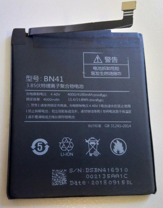 For Mi Xiaomi Battery BN41 for Xiaomi Redmi Note 4 With 4000mAh