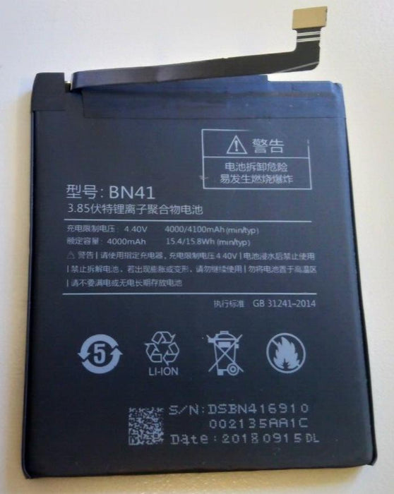 For Mi Xiaomi Battery BN41 for Xiaomi Redmi Note 4 With 4000mAh