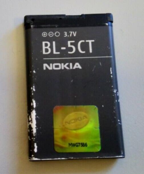 FOR NOKIA 3720 Classic - 6303i - C5 Used Nokia Battery (BL-5CT 1050mAh)