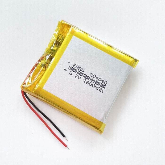 1x3.7V 1800mAh 804040 Lithium Polymer LiPo Battery Rechargeable For mp3 gps dvd