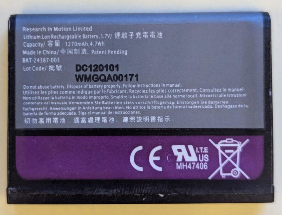 FOR BLACKBERRY F-M1 BATTERY FOR PEARL 3G 9100 9105 STYLE 9670