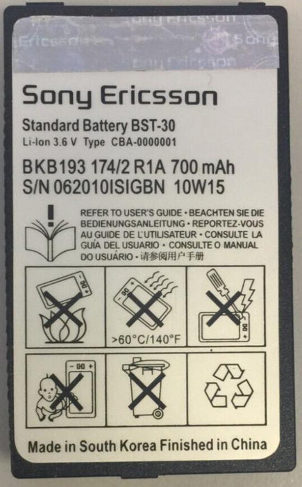 New Genuine Original Sony Ericsson Battery BST-30 K700i T220 T230 T290i K500 etc