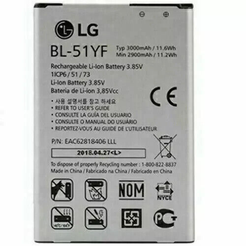 New LG BL-51YF Battery 3000mAh 11.6Wh For LG G4 H815 Dual LTE H819