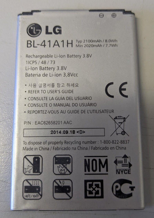 LG BL-41A1H 2100mAh Battery for Optimus F60 MS395 D390N NEW