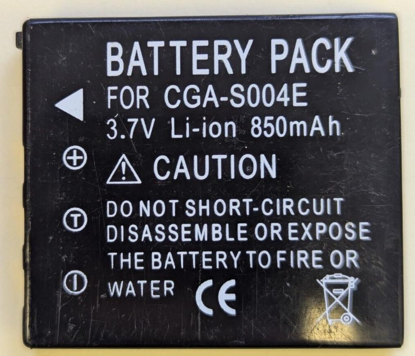 Battery for Panasonic CGA-S004A DMC-FX2S CGA-S004A/1B CGA-S004E/1B DMC-FX7EG-S