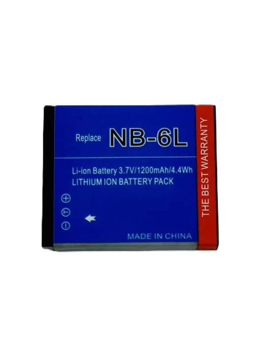 1200mAh NB-6L Battery - Rechargeable - For Canon NB6L Powershot